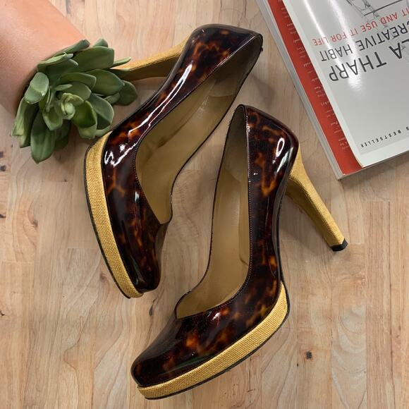 Stuart Weitzman Brown Chunky Heels - Picture 1 of 9